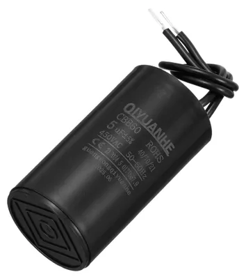 CBB60 Betriebskondensator 5 µF 450 V AC 2 Drähte 34x60 mm