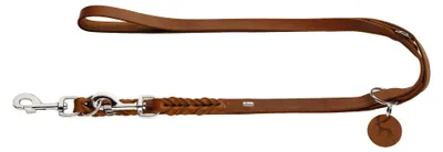 Produktbild von Verstellbare Hundeleine aus Leder, Cognac-Farbe, 13/200 cm