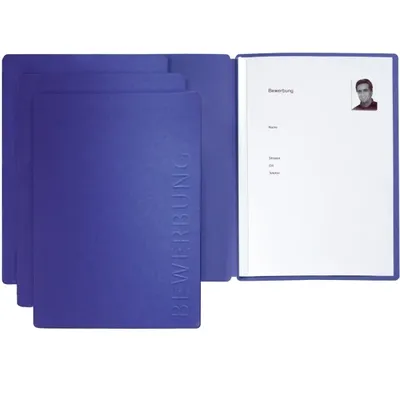 Obrázek produktu pro Pagna Bewerbungsmappe SOLO DIN A4 blau - Bürokleinmaterial - Bürokleinmaterial