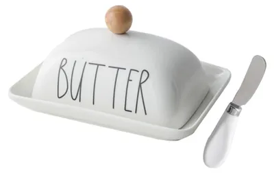 Produktbild von Solidchoice – Porzellan-Butterdose mit Deckel für die Küche