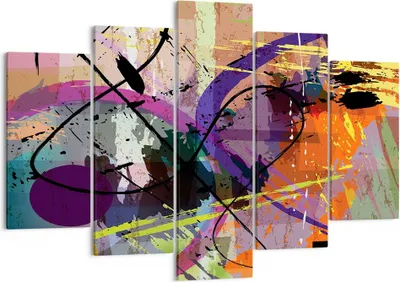 Produktbild von Bild auf Leinwand - Leinwandbild - Abstraktion modern - 150x100cm - Wand Bild - Wanddeko - Leinwanddruck - Bilder - Kunstdruck - Wanddekoration - Leinwand bilder - Wandkunst - EA150x100-3895