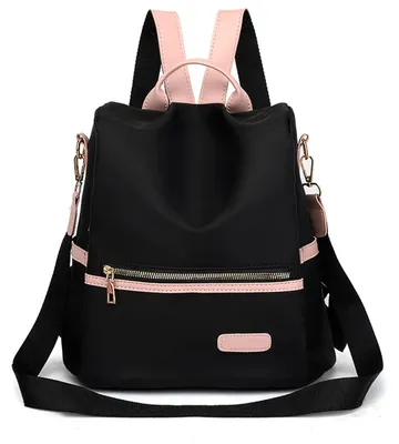 Produktbild von Damen Rucksack Wasserdicht Elegant Klein Laptop Cityrucksack Schwarz