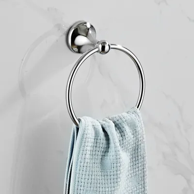 Immagine prodotto di Anello per asciugamani, portasciugamani, ripiano per asciugamani, supporto rotondo per asciugamani, anello per asciugamani in acciaio inox, forniture per il bagno, forniture per la casa