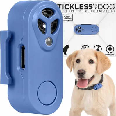 Immagine prodotto di Ciondolo anti-pulci e antizecche ad ultrasuoni USB per animali senza zecche, Blu