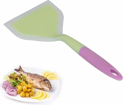 Produktbild von Silikon Pfannenwender - groß und antikeilfester - 1 Stück - grün
