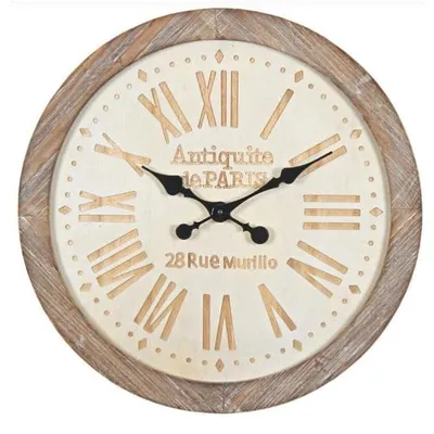 Image de Horloge mural en bois rustique, style antique