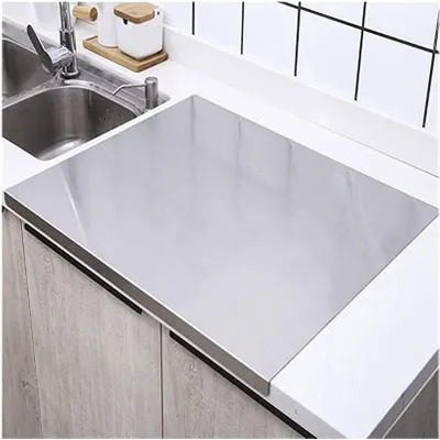 Imagen del producto de Tabla de cortar de acero inoxidable con borde para la cocina