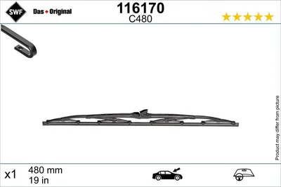 Produktbild von SWF DAS ORIGINAL Scheibenwischer Wischblatt für VW Golf IV Schrägheck (1J1) 480mm