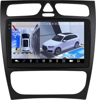 Immagine prodotto di Autoradio con Bluetooth e CarPlay per Mercedes-Benz Classe C/Classe CLK (W203/W209/S203/A209/W168) – Compatibile con Apple e Android – Impianto stereo con sistema di navigazione