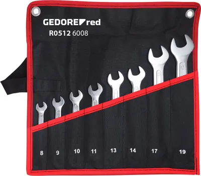 Zdjęcie produktu dla GEDORE red Doppelmaulschl.Satz kurz SW6-22mm 8tlg (R05126008)