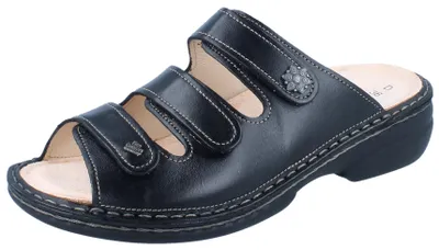 Produktbild von FINN COMFORT Menorca Soft Damen Pantolette schwarz Glattleder - Größe: 39
