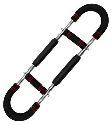 Immagine prodotto di Allenatore per braccia regolabile - Barra a molla per allenamento della forza - Resistenza di 50 kg - Portatile - Ideale per bicipiti, tricipiti e pettorali