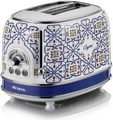Obrázek produktu pro Ariete 0155/1C, 2 krajíců, Modrá, Bílá, Kov, 810 W, 220-240 V, 50/60 Hz