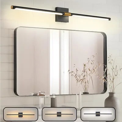 Zdjęcie produktu dla Akumulatorowa lampa ścienna z pilotem do wnętrz, 72CM Czarna Nowoczesna lampa do salonu Bezprzewodowa ładowalna lampa ścienna LED, do salonu, sypialni