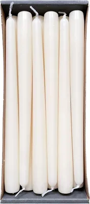 Obrázok produktu pre Sviečky do svietnikov, 2,3 x 25 cm, krémová farba, balenie 12 kusov