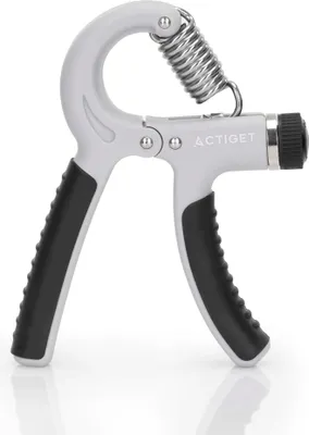 Produktbild von ACTIGET Handgreifer mit einstellbarem Widerstand 20-50 kg für Hand- und Handgelenkstraining, grau und schwarz