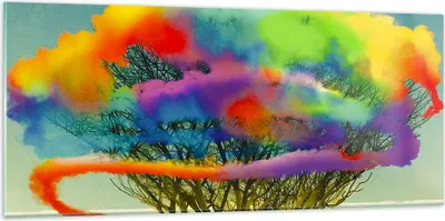 Produktbild von Bilder auf glas - Abstraktion Natur - 120x50cm - Glasbilder - Wandbilder - Kunstdruck - zum Aufhängen bereit - Wanddekoration aus Glas - Glas Bilder - Wandbild auf Glas - Einteilig - GAB120x50-3728