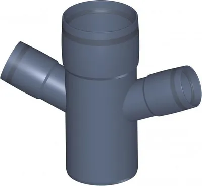 Produktbild von PoloPlast POLO KAL XS Doppelabzweig DN 90/50/50, 67,5 Grad, Horizontal