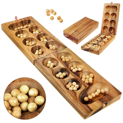 Image de Omgoods - Jeu de plateau stratégique Kalaha pour 2 joueurs