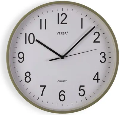 Produktbild von Wanduhr Versa grün Kunststoff 40 x 40 x 5,5 cm