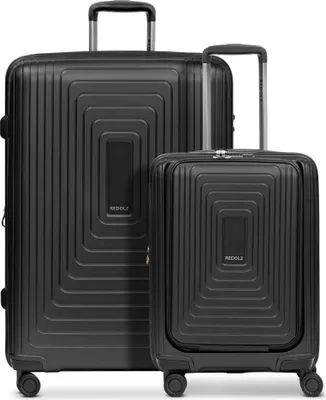 Produktbild von REDOLZ mit Laptopfach Essentials 14 Trolley Set 2-teilig ( S Exp. Front Pocket ) Black Metallic schwarz 54cm