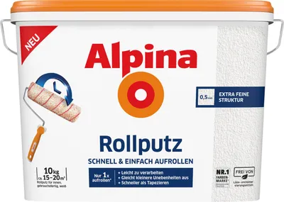 Produktbild von Alpina Rollputz 10 kg 0,5 mm Körnung weiß