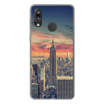Produktbild von MuchoWow® Handyhülle Schutzhülle Hülle für Huawei P20 Lite (2020) New York - Manhattan - Empire State Building Silikon Softcase Handy Hülle - Kartenhalter