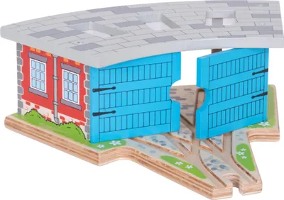 Immagine prodotto di Bigjigs Rail Deposito triplo con cancelli
