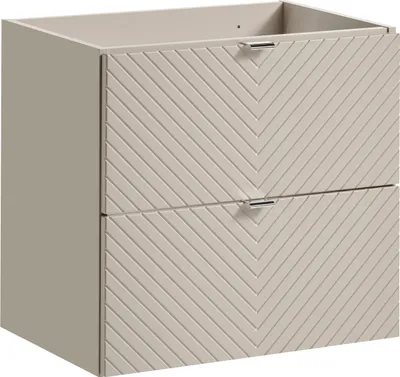 Obrázek produktu pro Koupelnová skříňka 160 cm kašmír s dubovou deskou a košem na prádlo