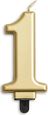 Produktbild von Auswahl Zahlenkerze Gold Metallic Zahl 0-9