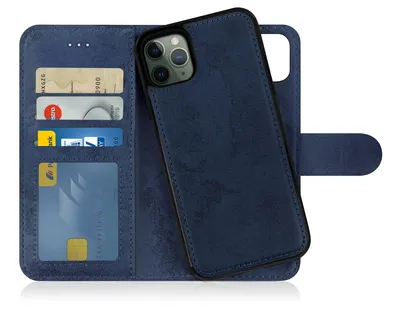 Image de Étui à rabat pour Apple iPhone 11 Pro Max, couleur bleu foncé