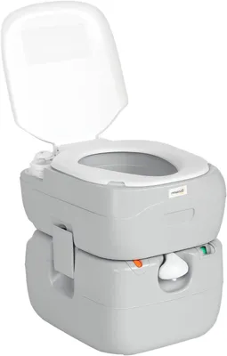 Image de Toilettes portables - Toilettes pour camping - Activités de plein air - Réservoirs amovibles - Réservoir de 22 litres - Gris