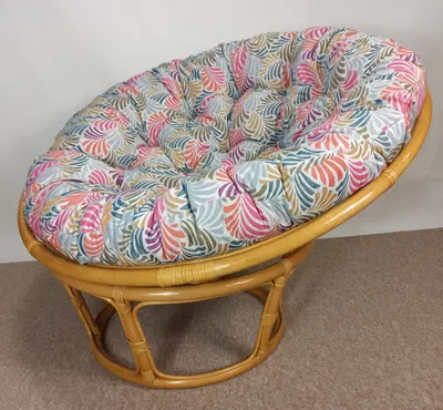 Produktbild von Rattan Papasansessel Papasan 110 cm cm Fb. Honig Polster Stoff California Dream Janis Rose