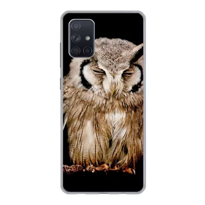 Produktbild von MuchoWow® Handyhülle Schutzhülle Hülle für Samsung Galaxy A51 Eule - Vogel - Schwarz Silikon Softcase Handy Hülle - Schutzabdeckung
