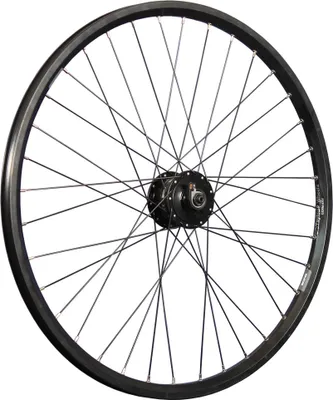 Produktbild von 26 Zoll Vorderrad Ryde Zac2000 geöst Shimano 6 Loch Disc Nabendynamo schwarz QR