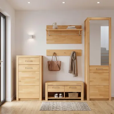 Produktbild von Flurgarderobe 232x203x40 Garderobeset Kernbuche #3849