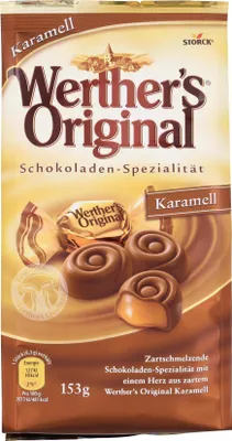 Produktbild von Werthers Original Karamell Schokoladenbonbons mit Füllung 153g