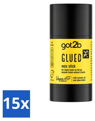 Imagen del producto de 15 unidades de cera en barra got2b Glued, 50 g cada una, paquete económico