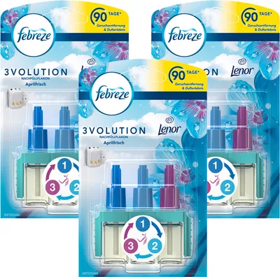 Produktbild von 3 Stück Febreze 3Volution Lenor Aprilfrisch Flacon - Nachfüller 3 x 20ml