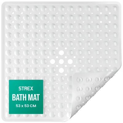 Image de Tapis de douche antidérapant Strex – 53x53 cm – Avec ventouses – Tapis antidérapant pour douche – Tapis de salle de bain