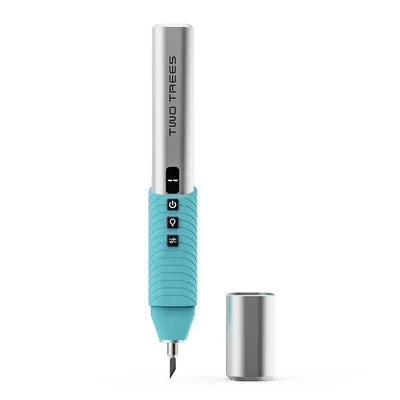 Zdjęcie produktu dla U2, bezprzewodowe urządzenie do cięcia i grawerowania wibracyjnego, 40 kHz, z regulacją mocy, oświetleniem LED, kontrolą temperatury, wyposażone w narzędzia do cięcia i grawerowania, kolor srebrny