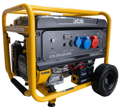 Produktbild von JCB Benzin-Stromerzeuger GPL8010PE | 15 PS | 7,9 kW | 25 L | 400, 230, 12 V Anschlüsse | AVR  | fahrbar