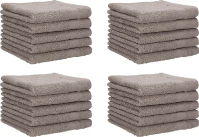 Produktbild von Betz 20 Stück Gästetücher 30x50 cm PALERMO 100% Baumwolle  Farbe: stone