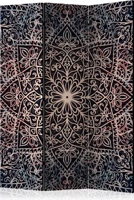 Produktbild von 3-teiliger Doppelseitiger Vlies Paravent - Spiritual Finely 135x172 cm Orient f-C-0132-z-b