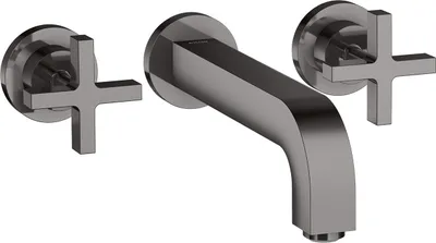 Produktbild von hansgrohe AXOR Citterio 3-Loch Waschtischarmatur Unterputz, Auslauf 222mm, Kreuzgriffe, Rosetten für Wandmontage, 39143330