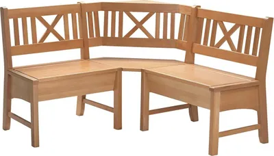 Produktbild von Eckbank Deborah aus Massivholz 204 x 204 x 87 Küchenbank massiv Buche lackiert 12147-204204