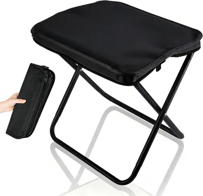 Immagine prodotto di Sedia pieghevole, ultraleggera, dimensioni 33 x 27 x 30 cm, ideale per il campeggio e facile da trasportare