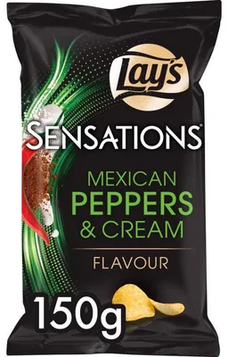 Obrázek produktu pro Lay's Sensations Mexican Pepper Chips, 150 g - pikantní bramborové lupínky