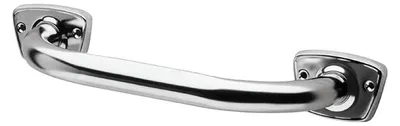 Produktbild von Wannengriff 300 mm - verchromtes Messing - Ø 25 mm Rohr mit eckigen Rosetten