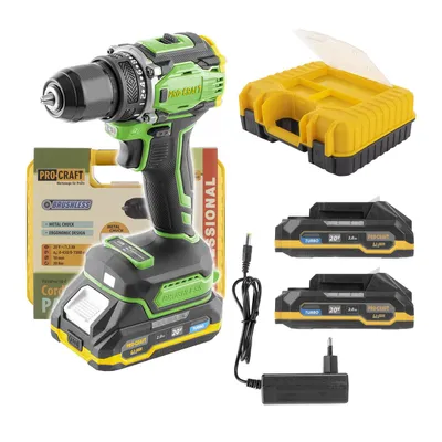 Produktbild von Aku-Schraubenzieher Procraft PA18Pro-2B-C mit zwei Akkus